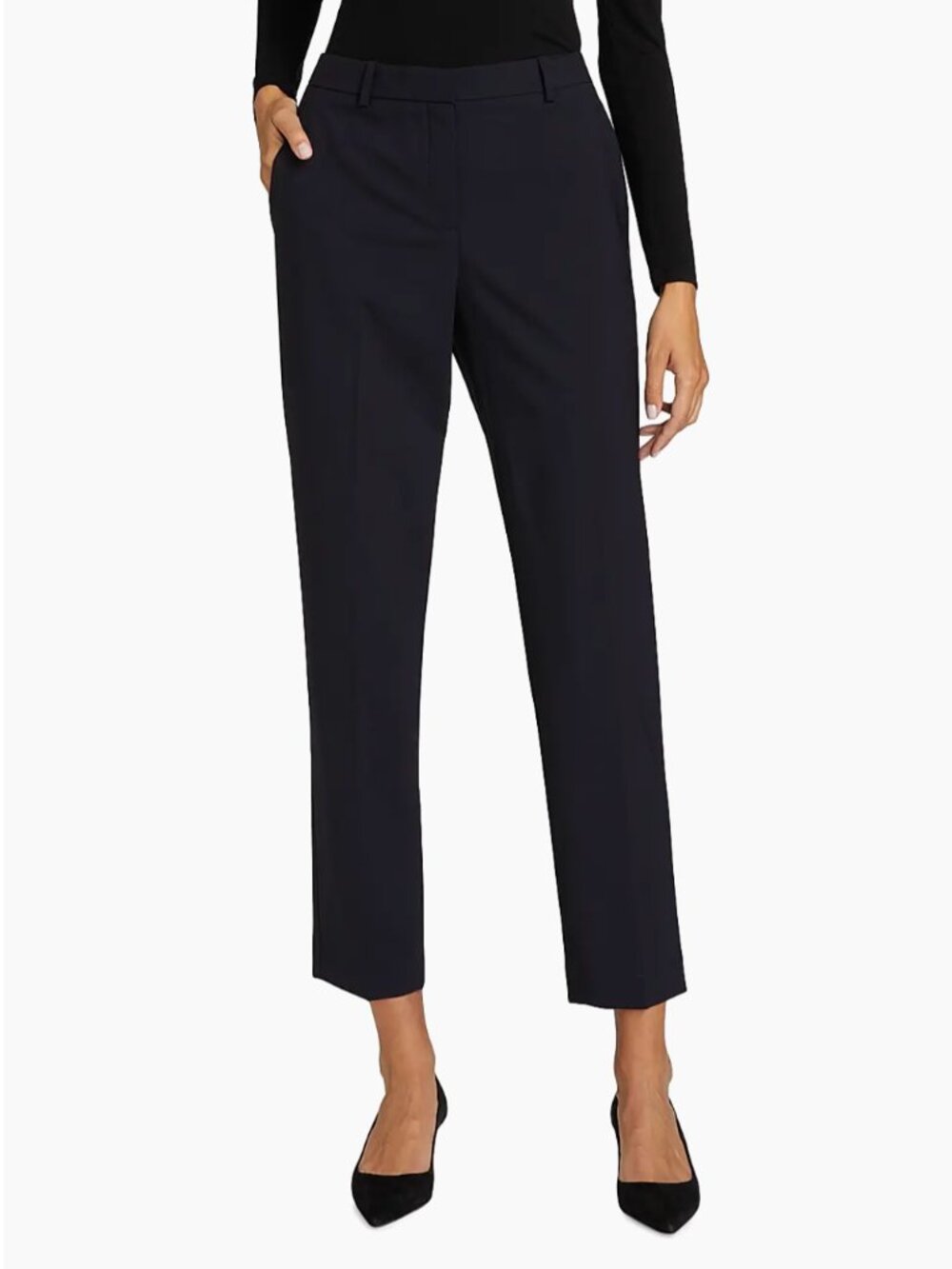 Theory Classic Slim Fit Trouser Sz 4 Navy Blue